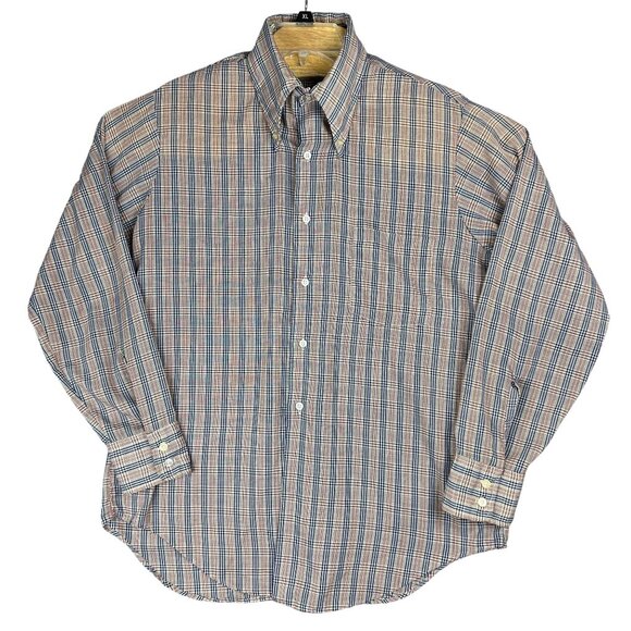 Vintage 70's Sutton Collection Shirt Mens (16-33) Plaid Long Sleeve Button-Down - Picture 1 of 8